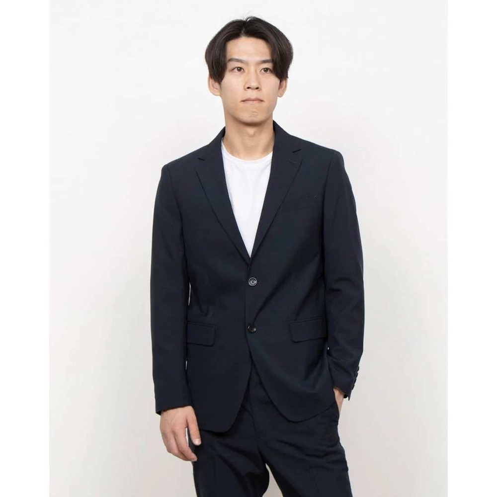 Comme Ca Ism Japanese Brand Mens Tropical Jacket Two Button Navy Suit Blazer / L